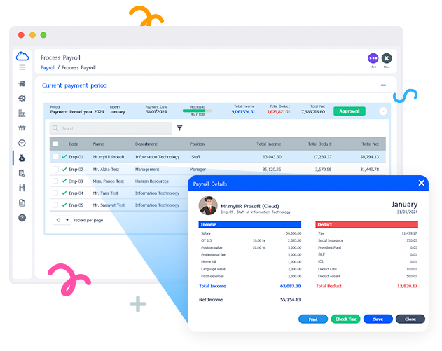 Payroll ระบบการจ่ายเงินเดือน