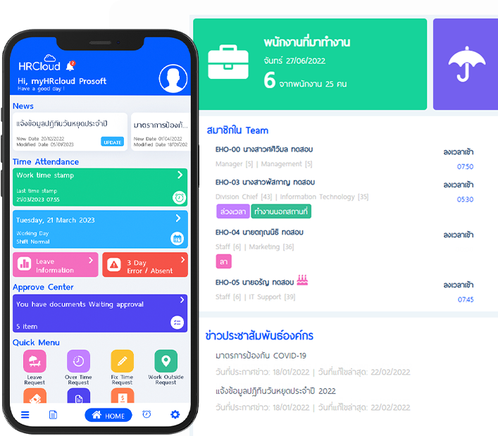 โปรแกรมบริหารงานบุคคล HR Cloud